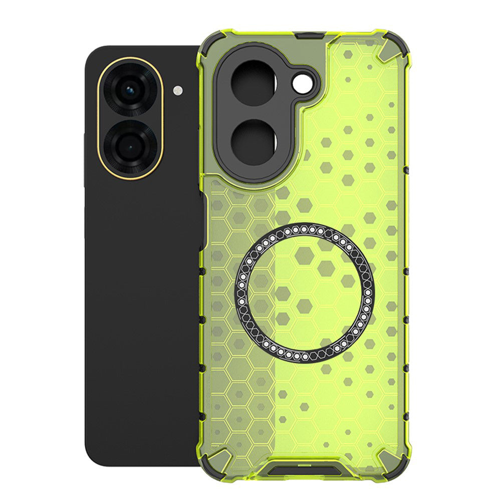 Funda MagSafe para Xiaomi Redmi A5 4G (Regional), Techsuit, HoneyComb Shield, Verde