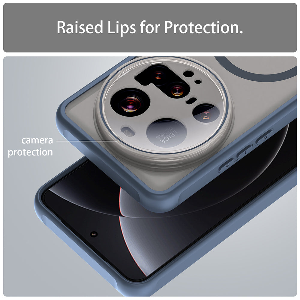 Funda MagSafe para Xiaomi 15 Ultra, Techsuit, HaloFrost II, Azul Marino