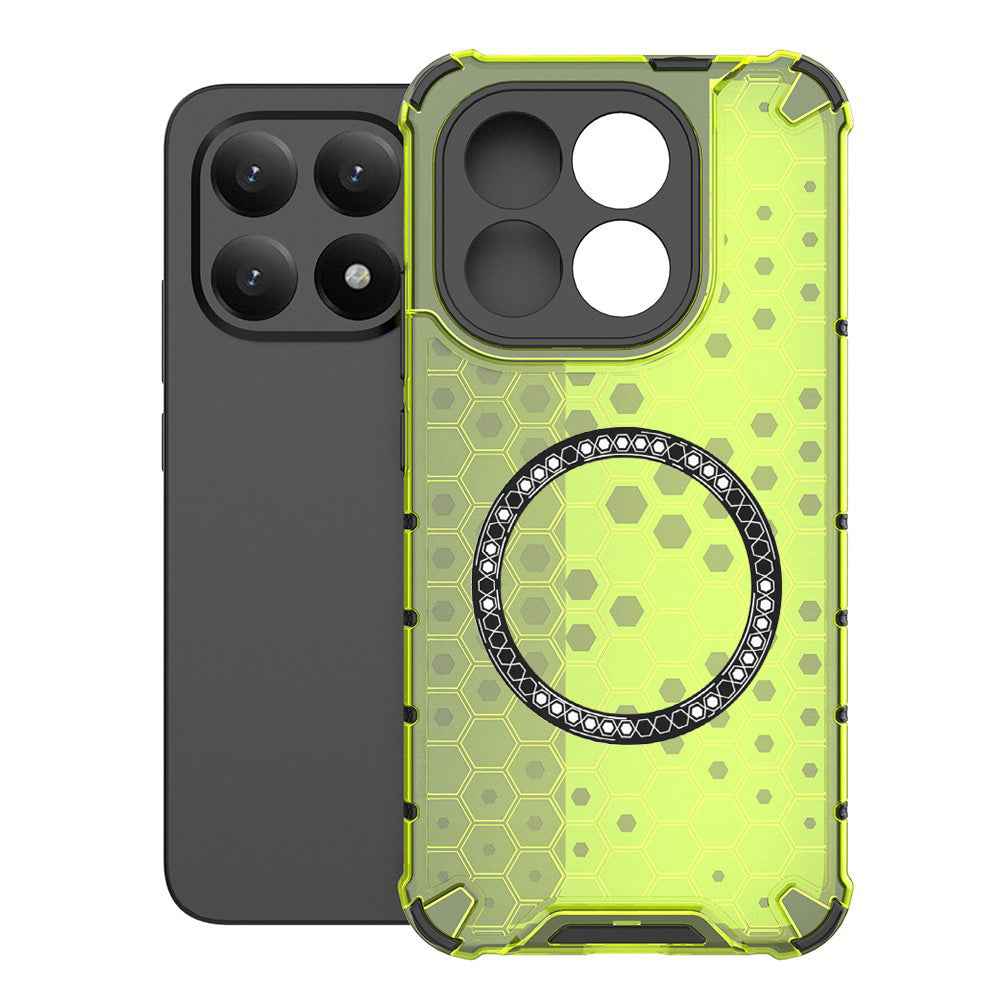 Funda MagSafe para Xiaomi 15T, Techsuit, HoneyComb Shield, Verde