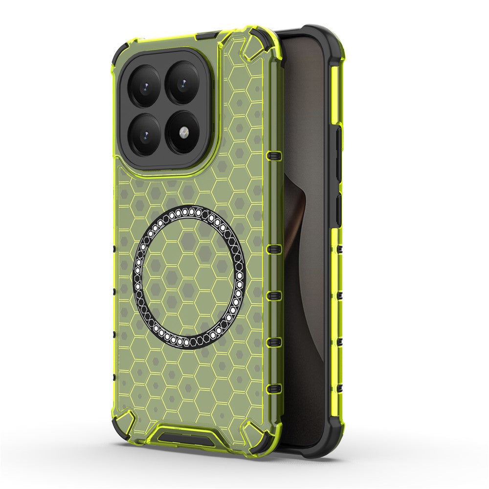 Funda MagSafe para Xiaomi 15T, Techsuit, HoneyComb Shield, Verde