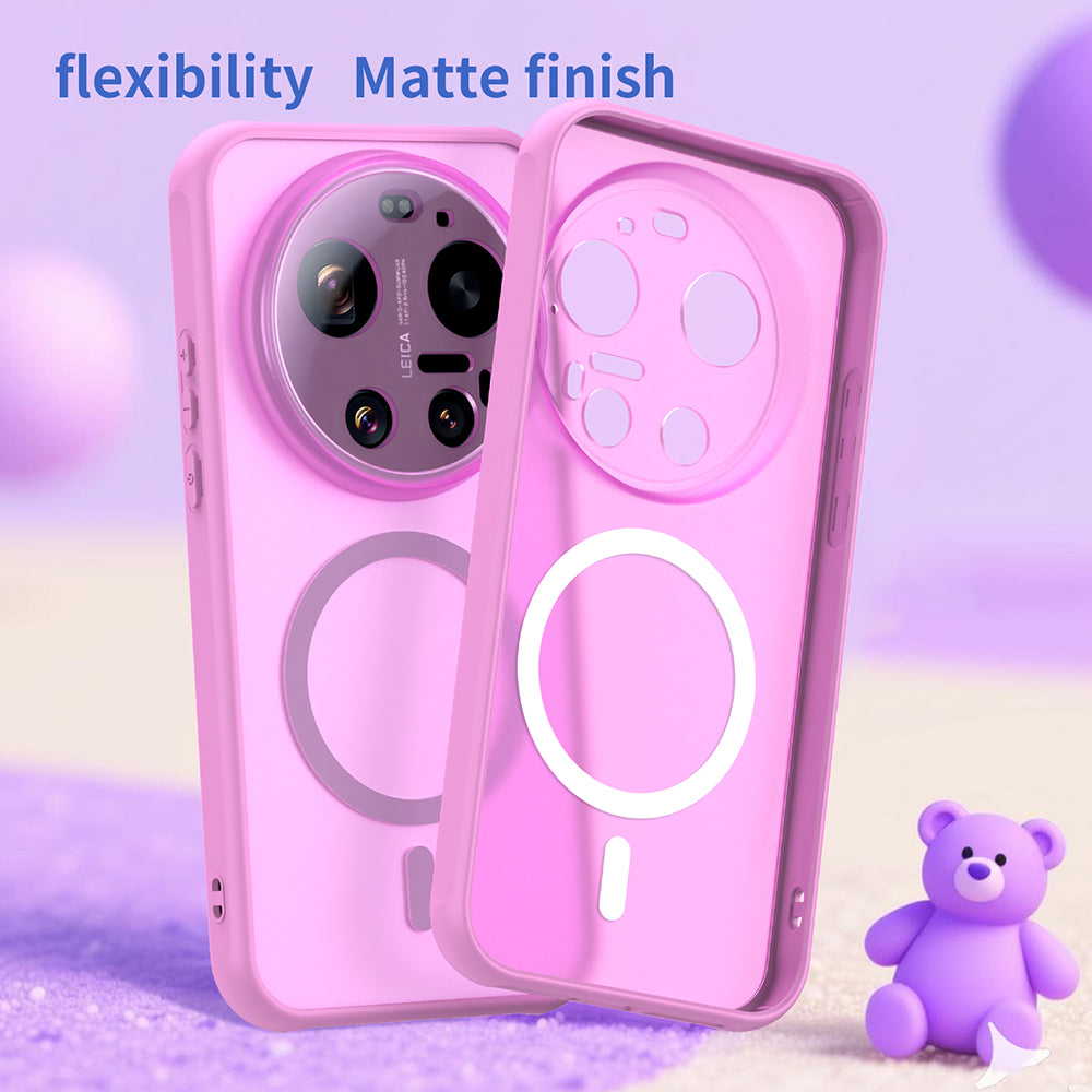 Funda MagSafe para Xiaomi 17 Ultra, Techsuit, HaloFrost II, Rosa