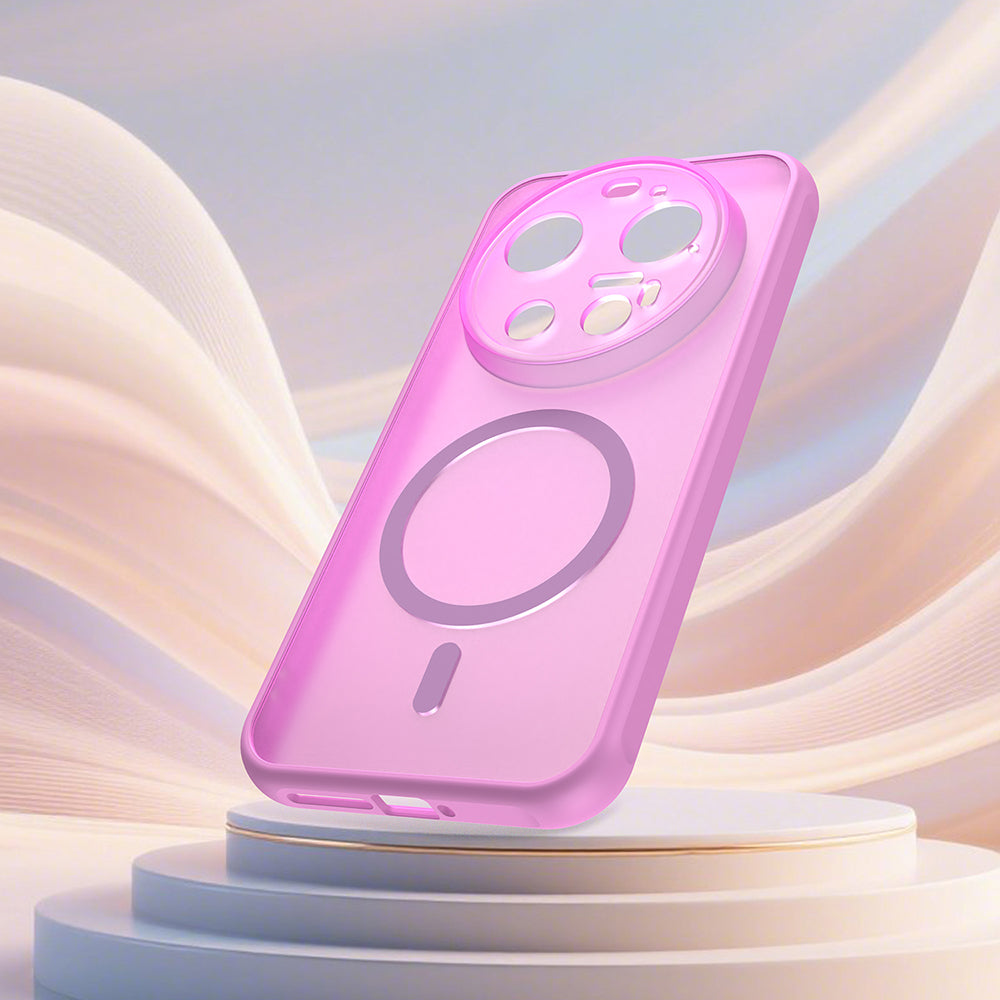 Funda MagSafe para Xiaomi 17 Ultra, Techsuit, HaloFrost II, Rosa