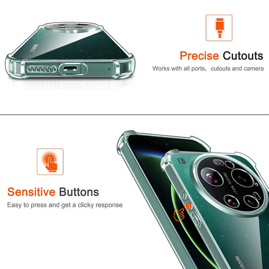 Funda MagSafe para Xiaomi 17 Ultra, Techsuit, a prueba de golpes, Transparente