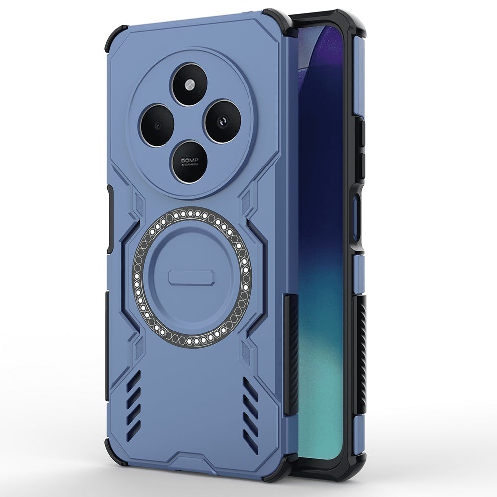 Funda MagSafe para Xiaomi Poco C75 / Redmi 14C, Techsuit, ArmorMag, Azul
