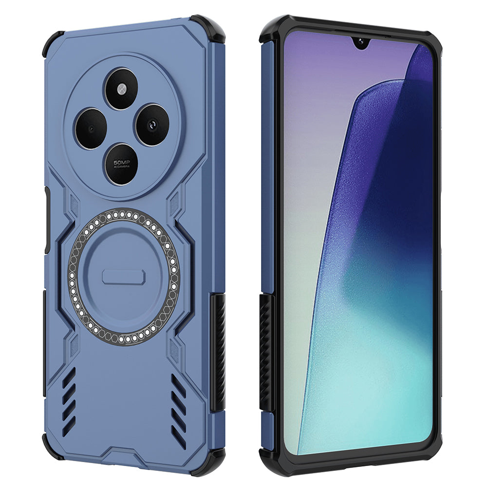 Funda MagSafe para Xiaomi Poco C75 / Redmi 14C, Techsuit, ArmorMag, Azul