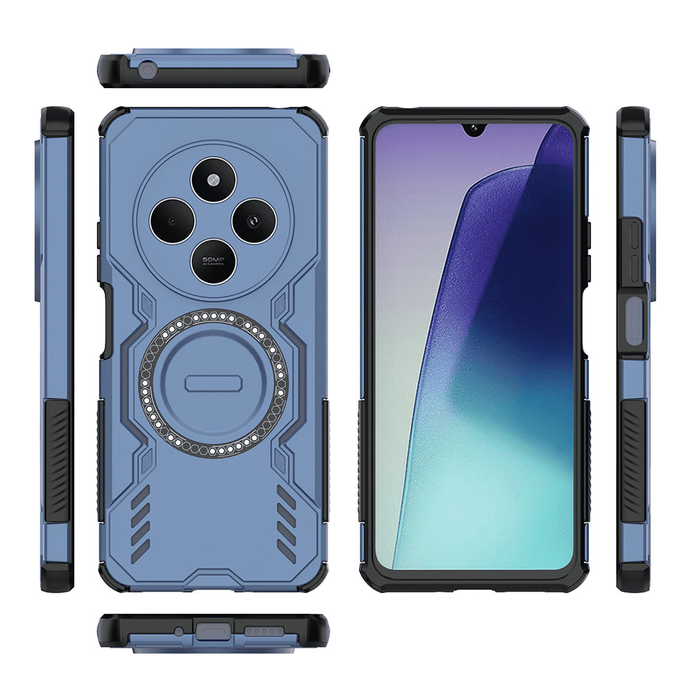 Funda MagSafe para Xiaomi Poco C75 / Redmi 14C, Techsuit, ArmorMag, Azul