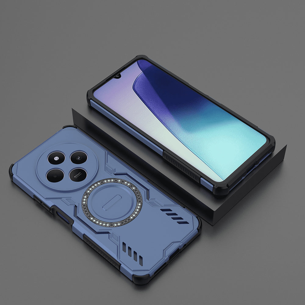 Funda MagSafe para Xiaomi Poco C75 / Redmi 14C, Techsuit, ArmorMag, Azul