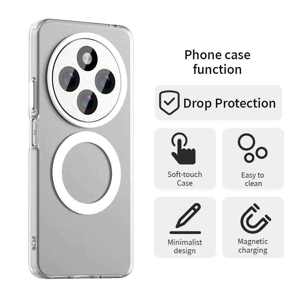 Funda MagSafe para Xiaomi Poco C75 / Redmi 14C, Techsuit, CandyCase, Blanca