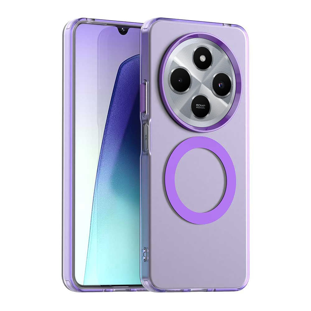 Funda MagSafe para Xiaomi Poco C75 / Redmi 14C, Techsuit, CandyCase, Morado