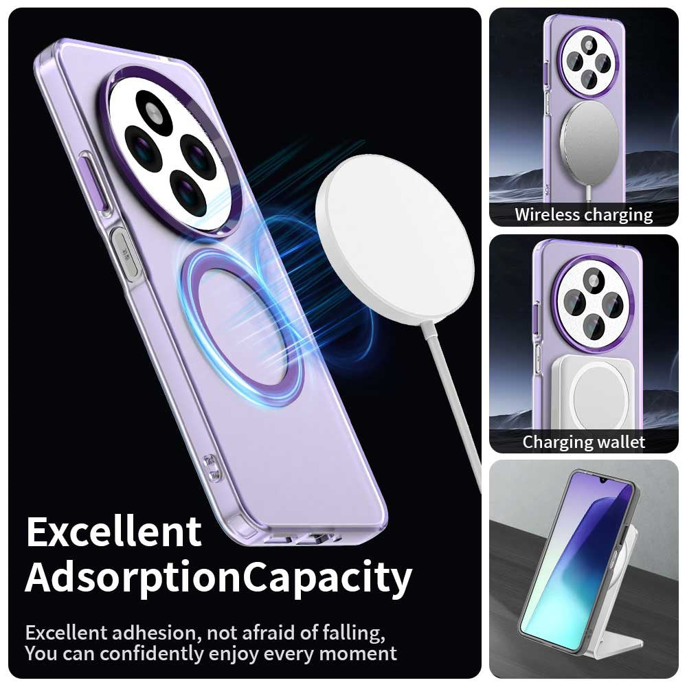 Funda MagSafe para Xiaomi Poco C75 / Redmi 14C, Techsuit, CandyCase, Morado