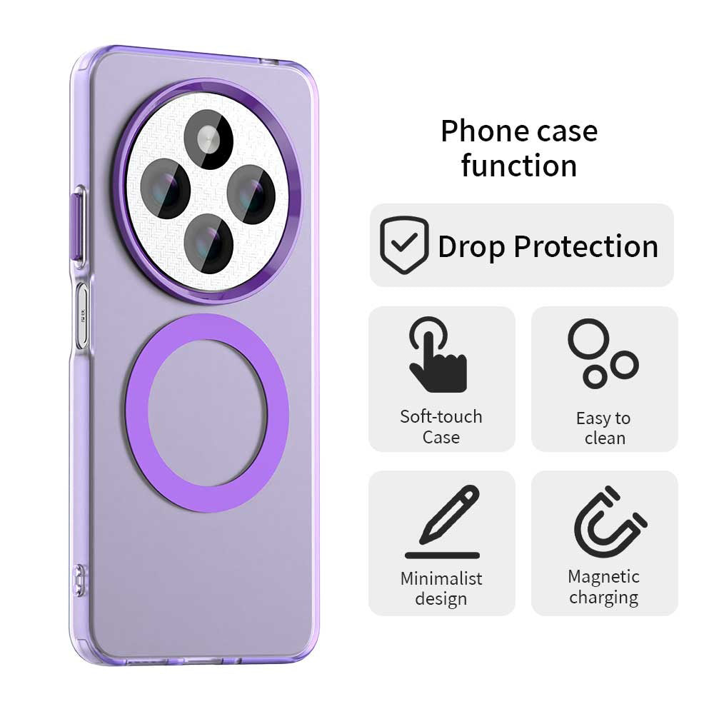 Funda MagSafe para Xiaomi Poco C75 / Redmi 14C, Techsuit, CandyCase, Morado