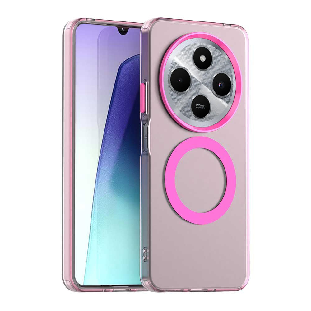 Funda MagSafe para Xiaomi Poco C75 / Redmi 14C, Techsuit, CandyCase, Rosa