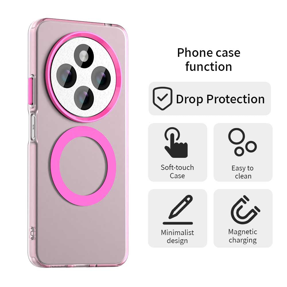 Funda MagSafe para Xiaomi Poco C75 / Redmi 14C, Techsuit, CandyCase, Rosa