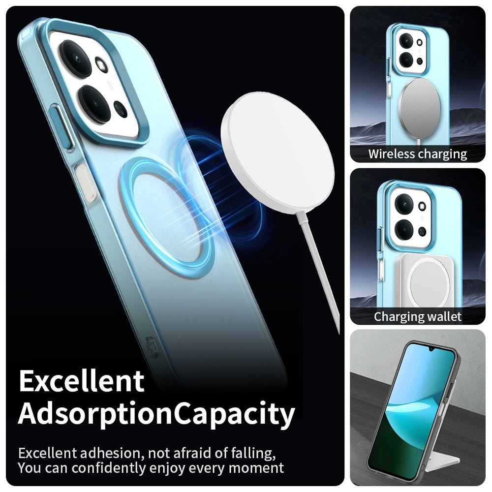 Funda MagSafe para Xiaomi Poco C85 4G / Redmi 15C 5G / 15C 4G, Techsuit, CandyCase, Azul