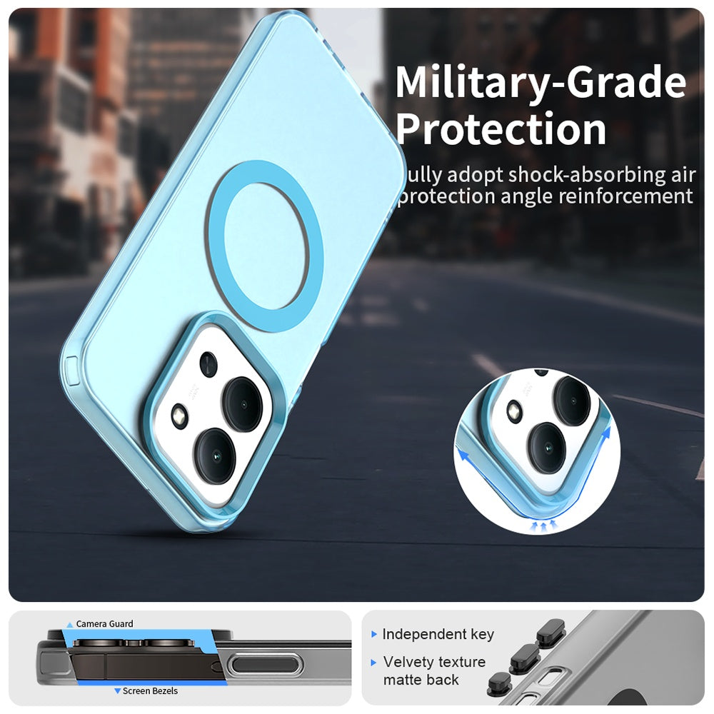 Funda MagSafe para Xiaomi Poco C85 4G / Redmi 15C 5G / 15C 4G, Techsuit, CandyCase, Azul