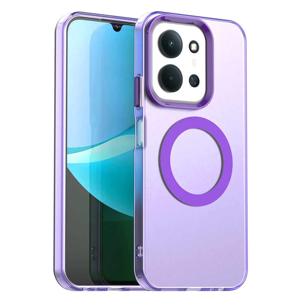 Funda MagSafe para Xiaomi Poco C85 4G / Redmi 15C 5G / 15C 4G, Techsuit, CandyCase, Morado