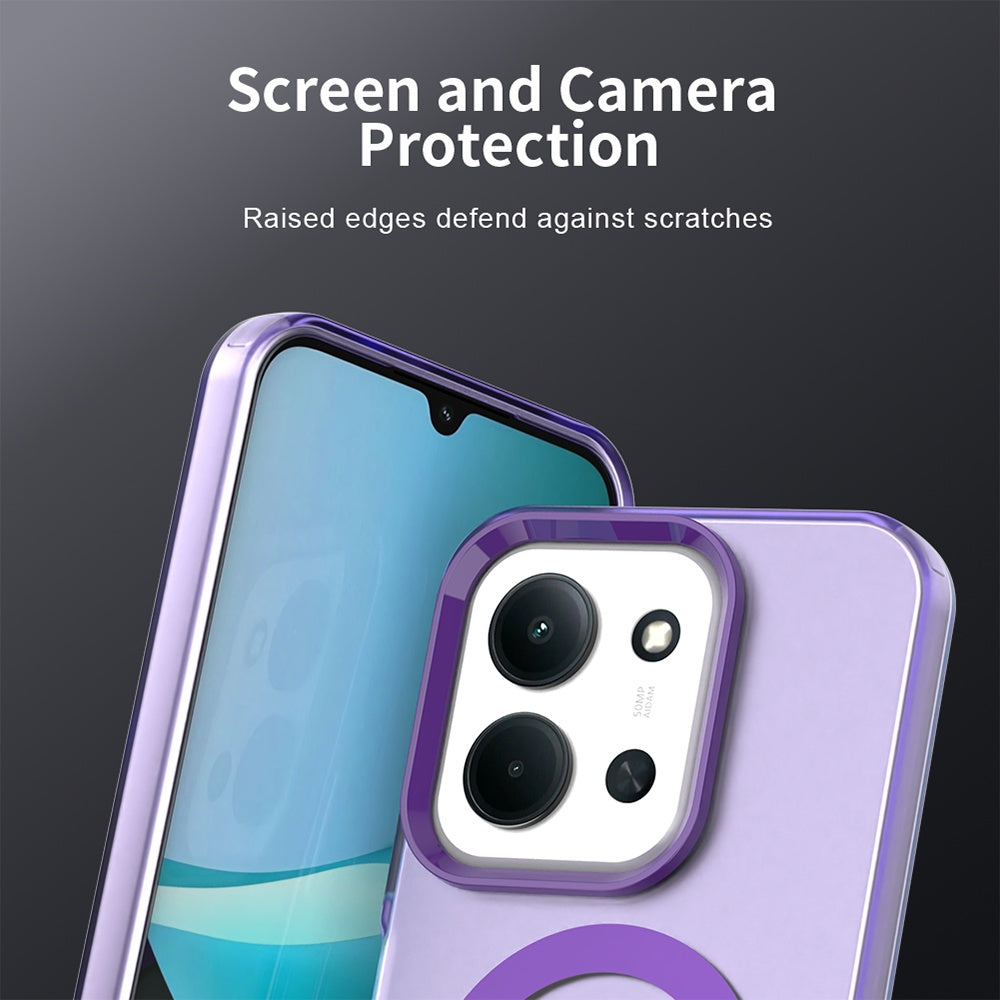 Funda MagSafe para Xiaomi Poco C85 4G / Redmi 15C 5G / 15C 4G, Techsuit, CandyCase, Morado
