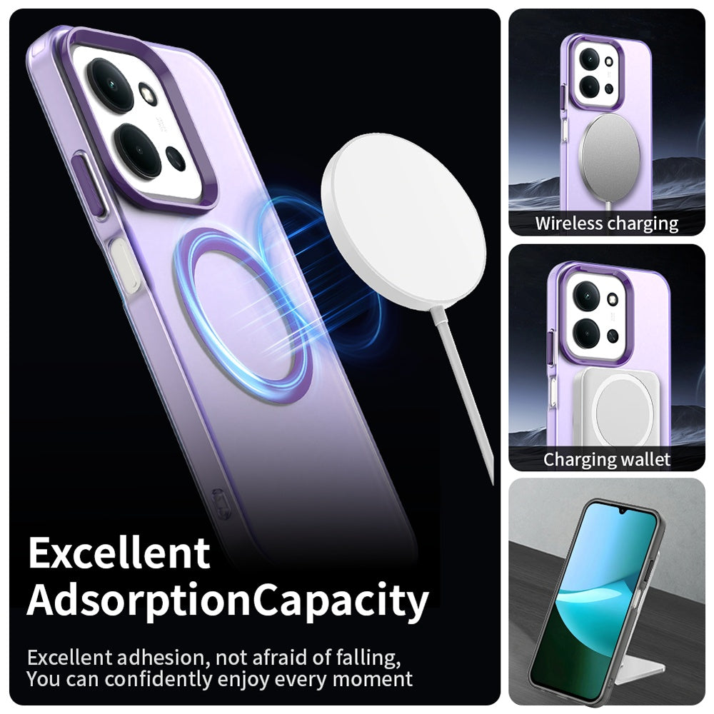 Funda MagSafe para Xiaomi Poco C85 4G / Redmi 15C 5G / 15C 4G, Techsuit, CandyCase, Morado