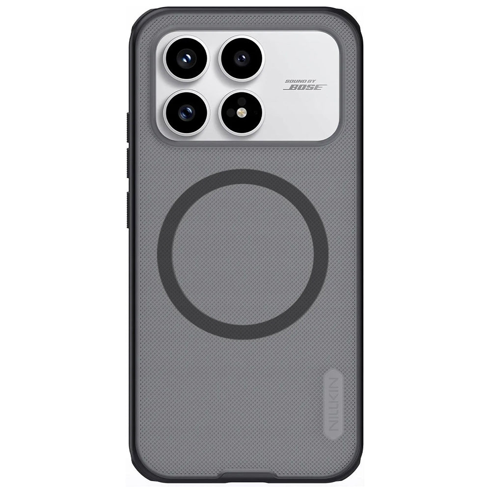 Funda MagSafe para Xiaomi Poco F8 Pro, Nillkin, Super Shield Pro, Negra Transparente Satinada