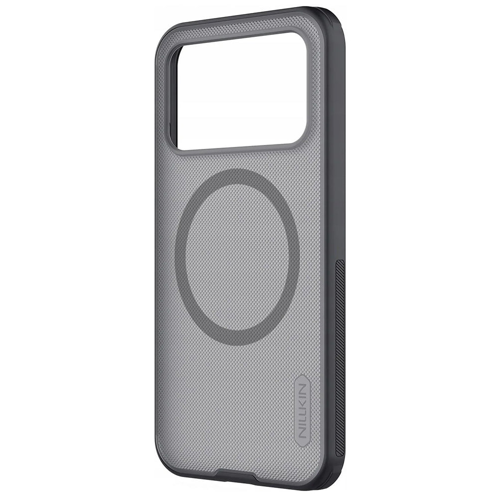 Funda MagSafe para Xiaomi Poco F8 Pro, Nillkin, Super Shield Pro, Negra Transparente Satinada