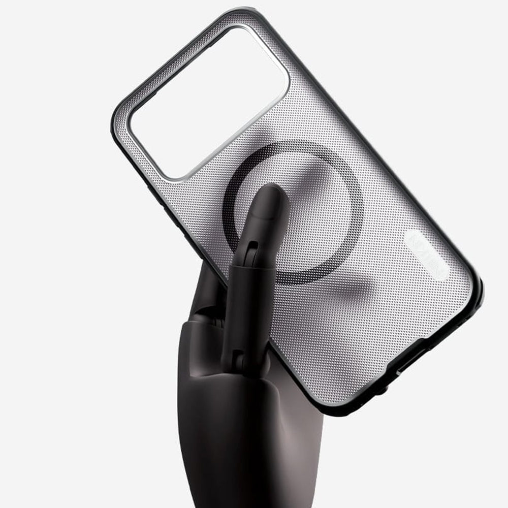 Funda MagSafe para Xiaomi Poco F8 Pro, Nillkin, Super Shield Pro, Negra Transparente Satinada