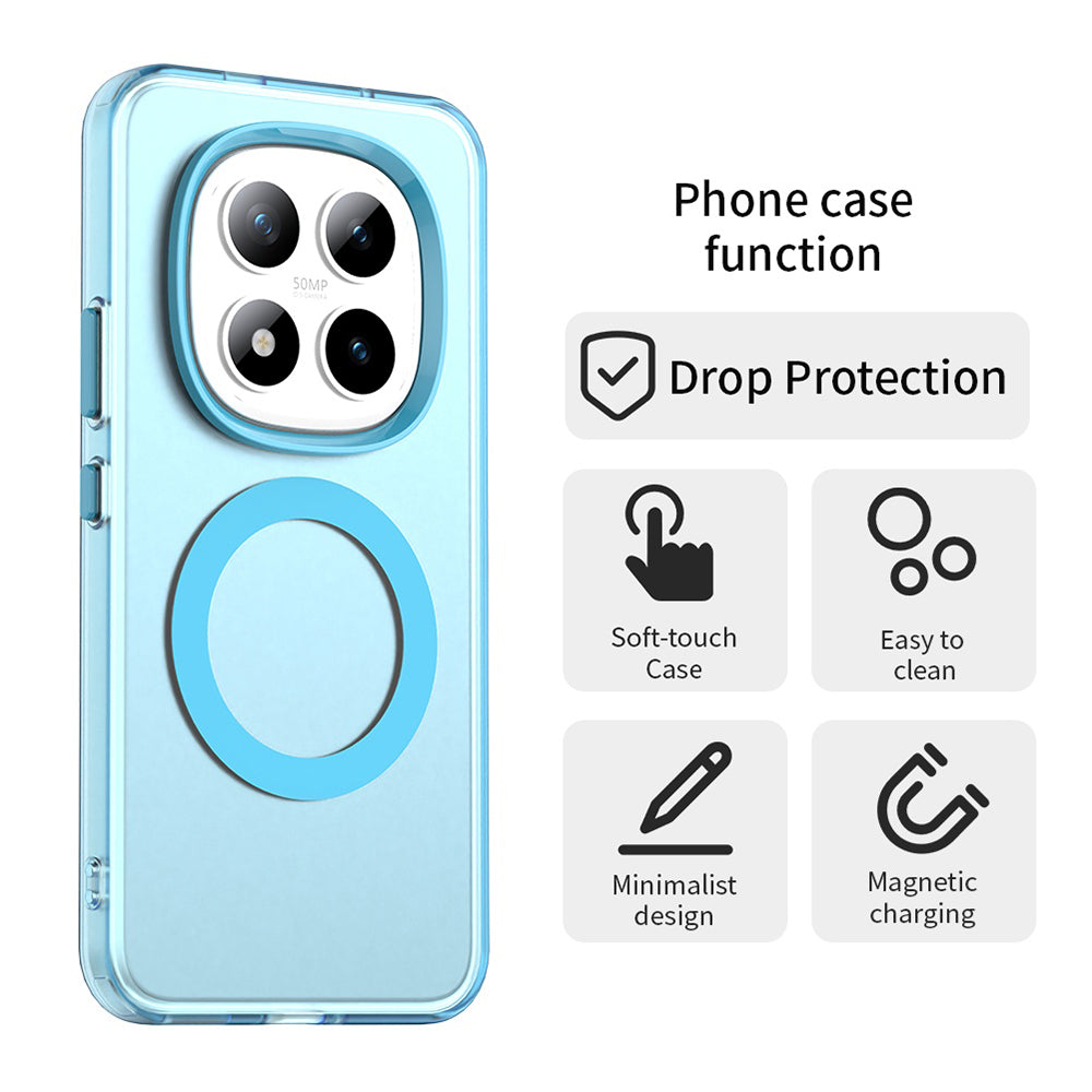 Funda MagSafe para Xiaomi Poco M8 Pro / Redmi Note 15 Pro+ 5G, Techsuit, CandyCase, Azul.