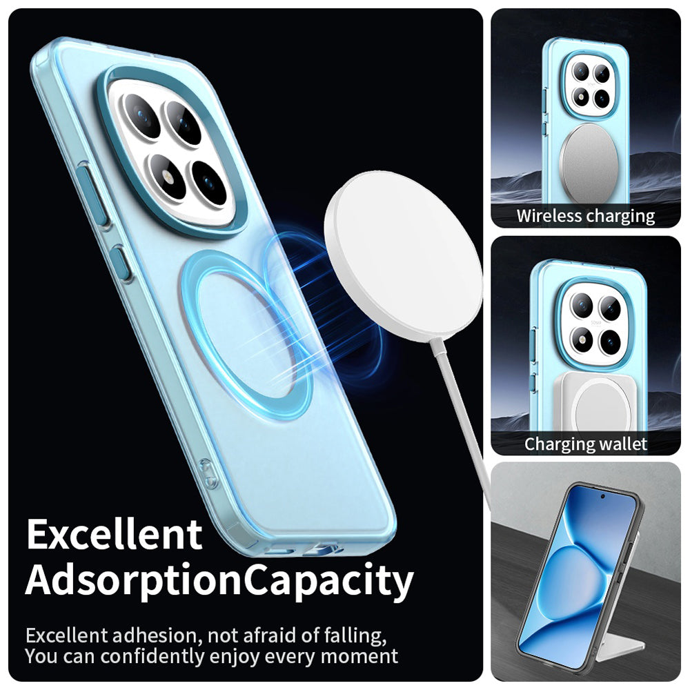 Funda MagSafe para Xiaomi Poco M8 Pro / Redmi Note 15 Pro+ 5G, Techsuit, CandyCase, Azul.
