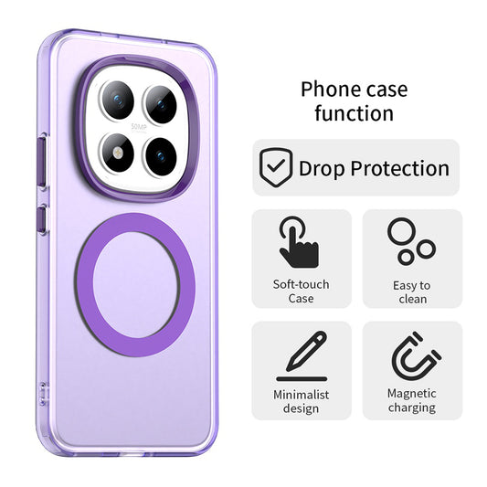 Funda MagSafe para Xiaomi Poco M8 Pro / Redmi Note 15 Pro+ 5G, Techsuit, CandyCase, Morado
