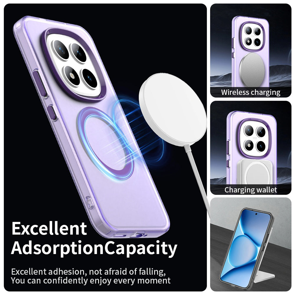 Funda MagSafe para Xiaomi Poco M8 Pro / Redmi Note 15 Pro+ 5G, Techsuit, CandyCase, Morado