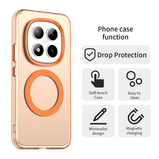 Funda MagSafe para Xiaomi Poco M8 Pro / Redmi Note 15 Pro+ 5G, Techsuit, CandyCase, Naranja