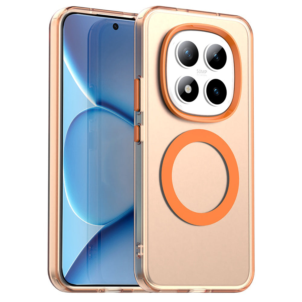 Funda MagSafe para Xiaomi Poco M8 Pro / Redmi Note 15 Pro+ 5G, Techsuit, CandyCase, Naranja