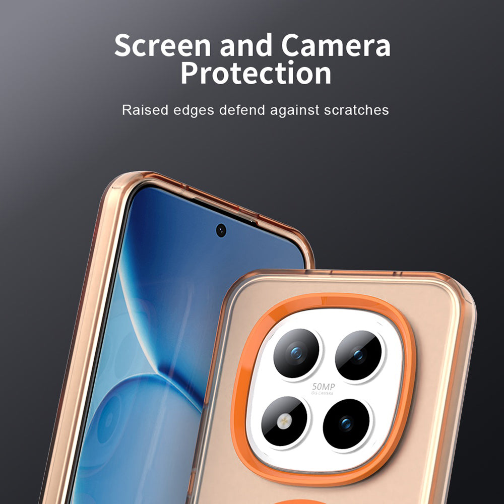 Funda MagSafe para Xiaomi Poco M8 Pro / Redmi Note 15 Pro+ 5G, Techsuit, CandyCase, Naranja