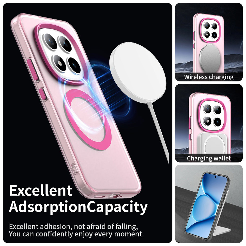 Funda MagSafe para Xiaomi Poco M8 Pro / Redmi Note 15 Pro+ 5G, Techsuit, CandyCase, Rosa