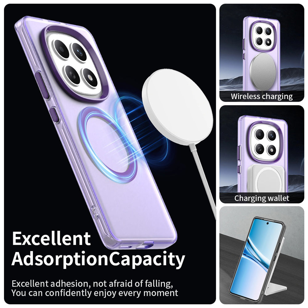 Funda MagSafe para Xiaomi Poco M8 / Redmi Note 15 5G / Note 15 4G, Techsuit, CandyCase, Morado