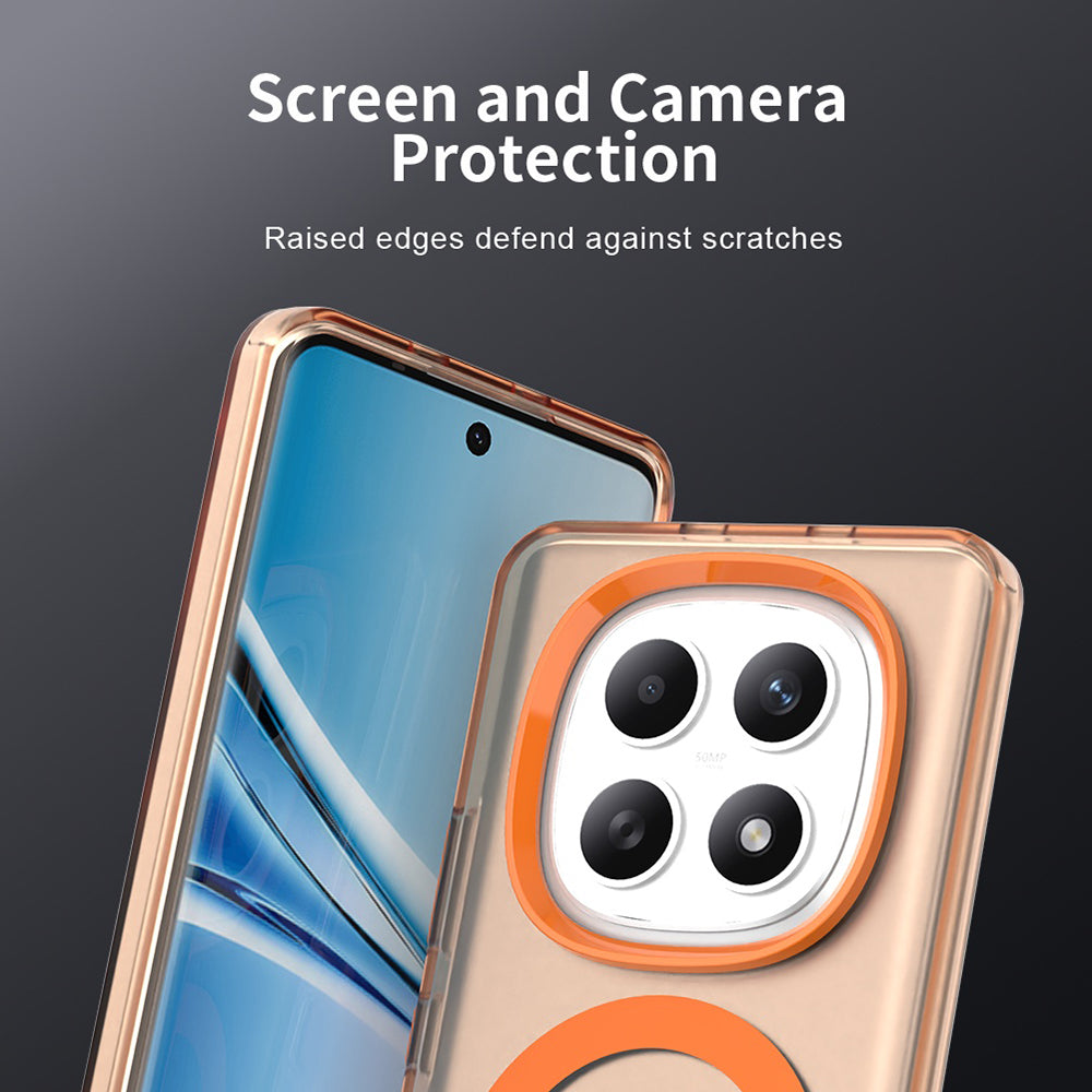 Funda MagSafe para Xiaomi Poco M8 / Redmi Note 15 5G / Note 15 4G, Techsuit, CandyCase, Naranja