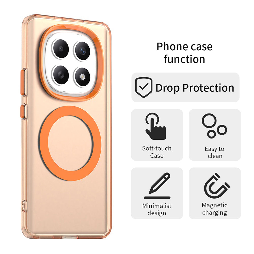 Funda MagSafe para Xiaomi Poco M8 / Redmi Note 15 5G / Note 15 4G, Techsuit, CandyCase, Naranja