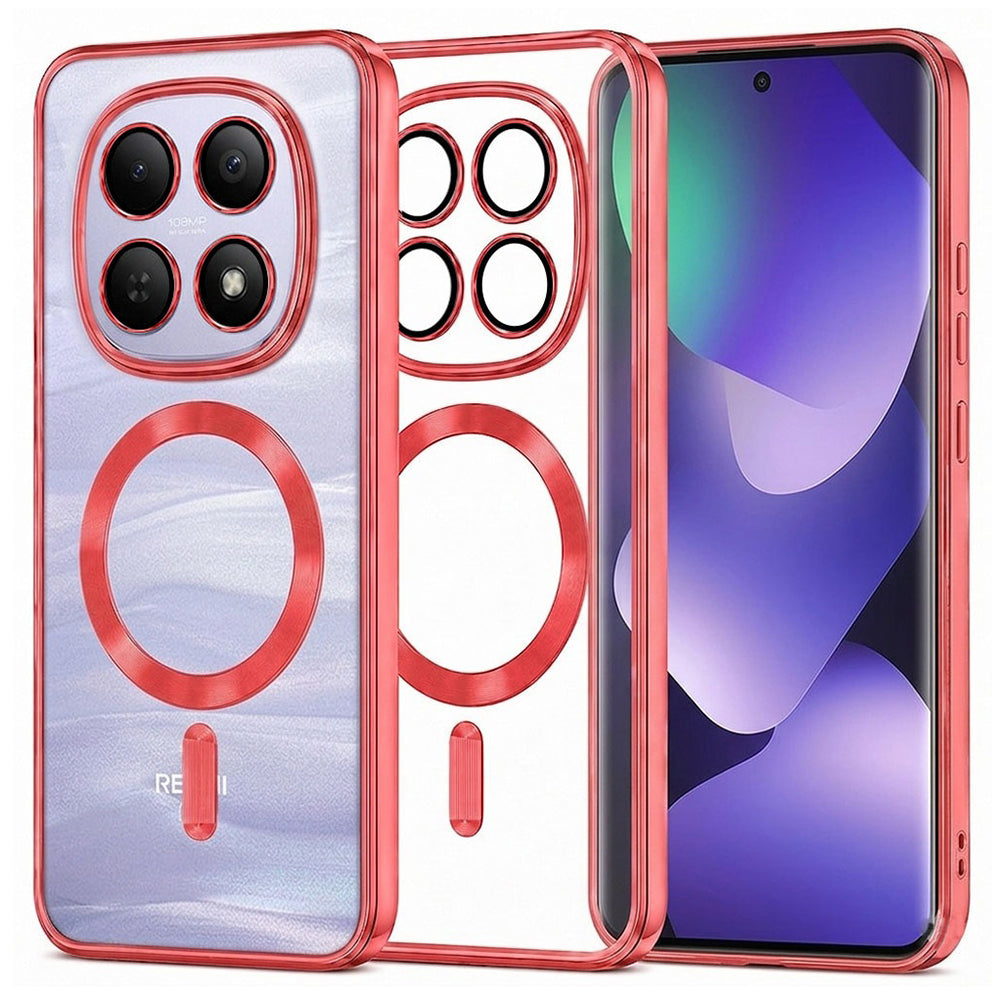 Funda MagSafe para Xiaomi Poco M8 / Redmi Note 15 5G / Note 15 4G, Techsuit, Luxury Crystal, Rosa