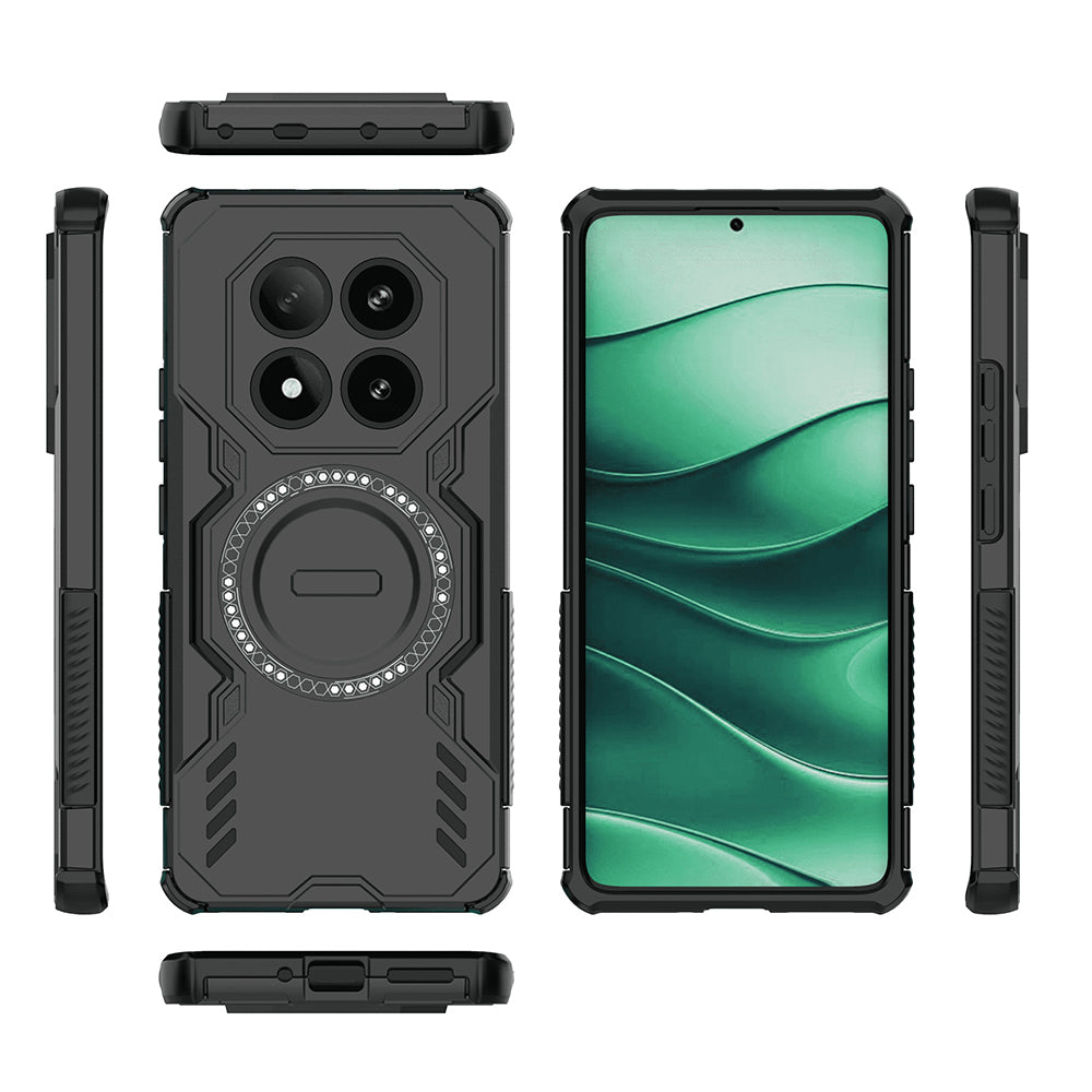 Funda MagSafe para Xiaomi Poco X7 / Redmi Note 14 Pro 5G, Techsuit, ArmorMag, Negra
