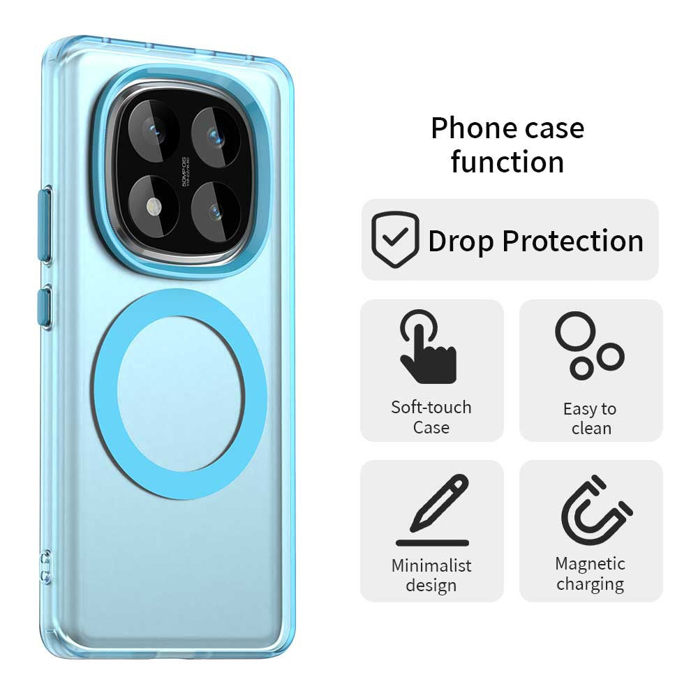 Funda MagSafe para Xiaomi Poco X7 / Redmi Note 14 Pro 5G, Techsuit, CandyCase, Azul