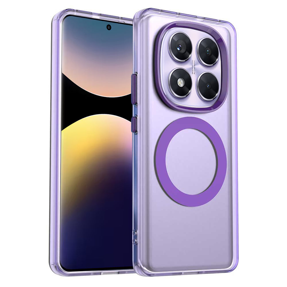 Funda MagSafe para Xiaomi Poco X7 / Redmi Note 14 Pro 5G, Techsuit, CandyCase, Morado