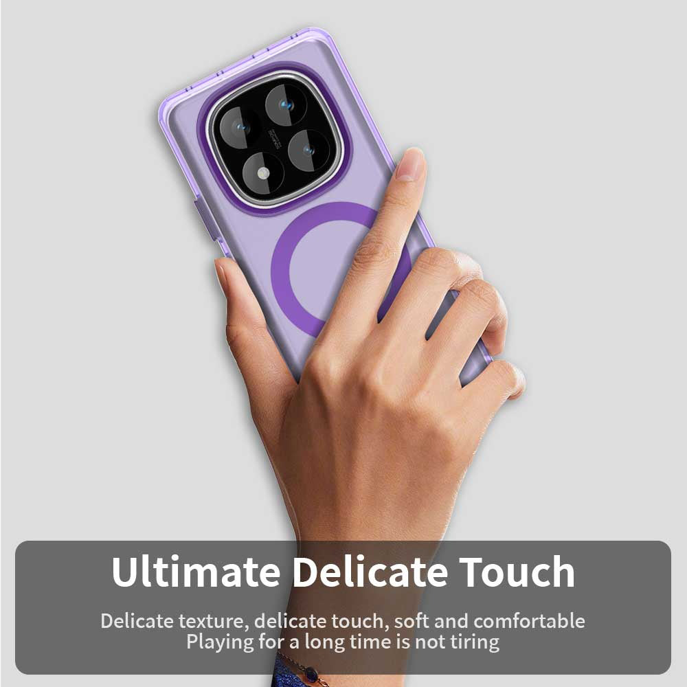 Funda MagSafe para Xiaomi Poco X7 / Redmi Note 14 Pro 5G, Techsuit, CandyCase, Morado