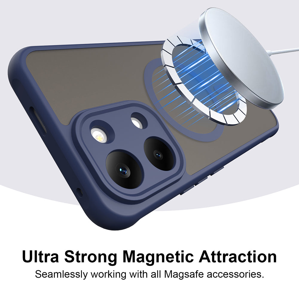 Funda MagSafe para Xiaomi Poco X8 Pro Max, Techsuit, HaloFrost II, Azul Marino