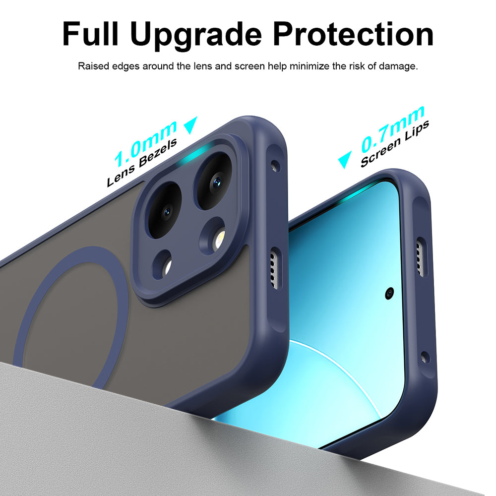 Funda MagSafe para Xiaomi Poco X8 Pro Max, Techsuit, HaloFrost II, Azul Marino