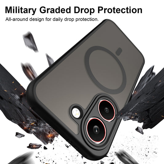 Funda MagSafe para Xiaomi Poco X8 Pro, Techsuit, HaloFrost II, Negra