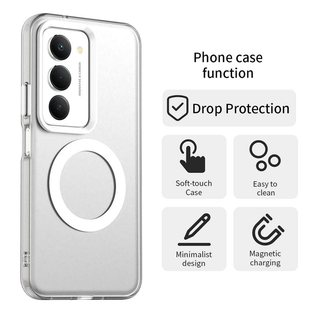 Funda MagSafe para Xiaomi Redmi 15 5G / 15 4G, Techsuit, CandyCase, Blanca
