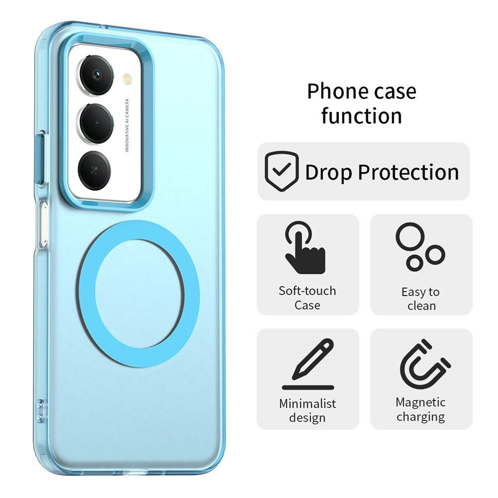 Funda MagSafe para Xiaomi Redmi 15 5G / 15 4G, Techsuit, CandyCase, Azul.