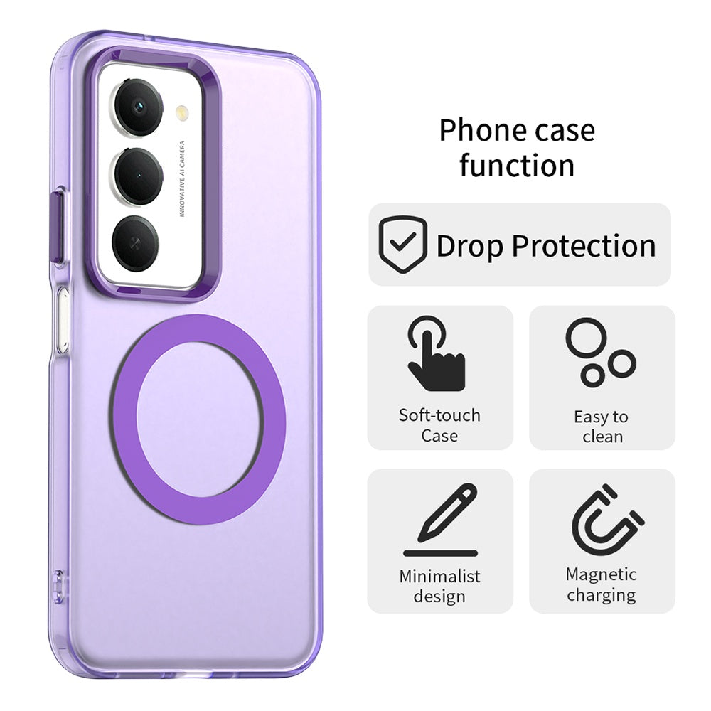 Funda MagSafe para Xiaomi Redmi 15 5G / 15 4G, Techsuit, CandyCase, Morado