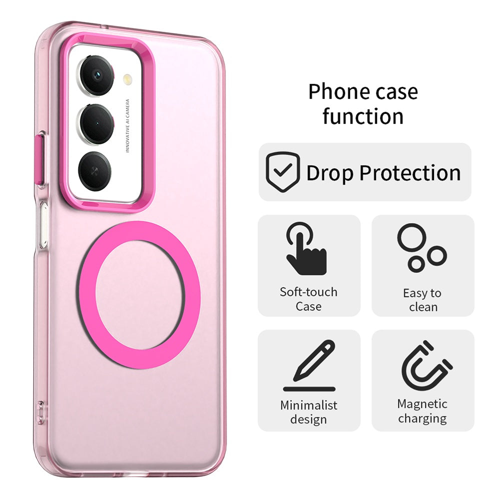 Funda MagSafe para Xiaomi Redmi 15 5G / 15 4G, Techsuit, CandyCase, Rosa