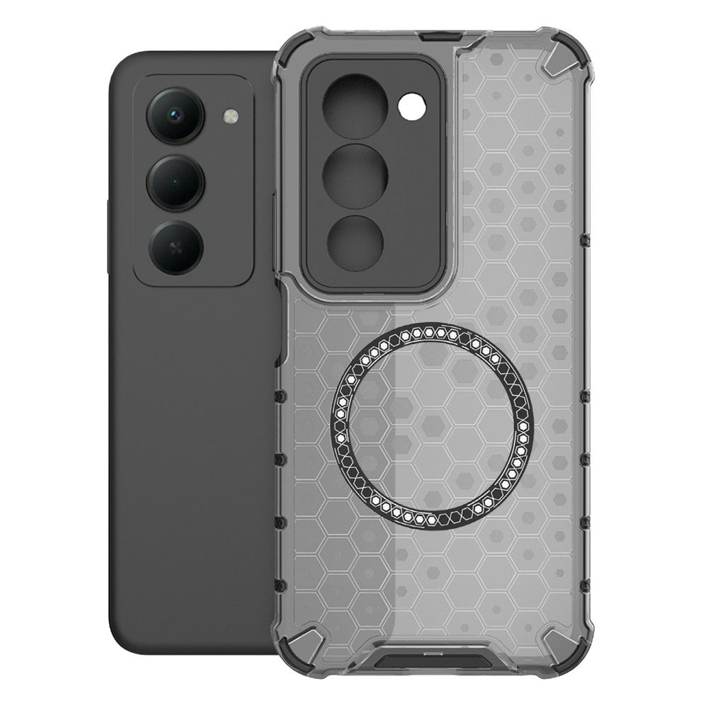 Funda MagSafe para Xiaomi Redmi 15 5G / 15 4G, Techsuit, HoneyComb Shield, Negra