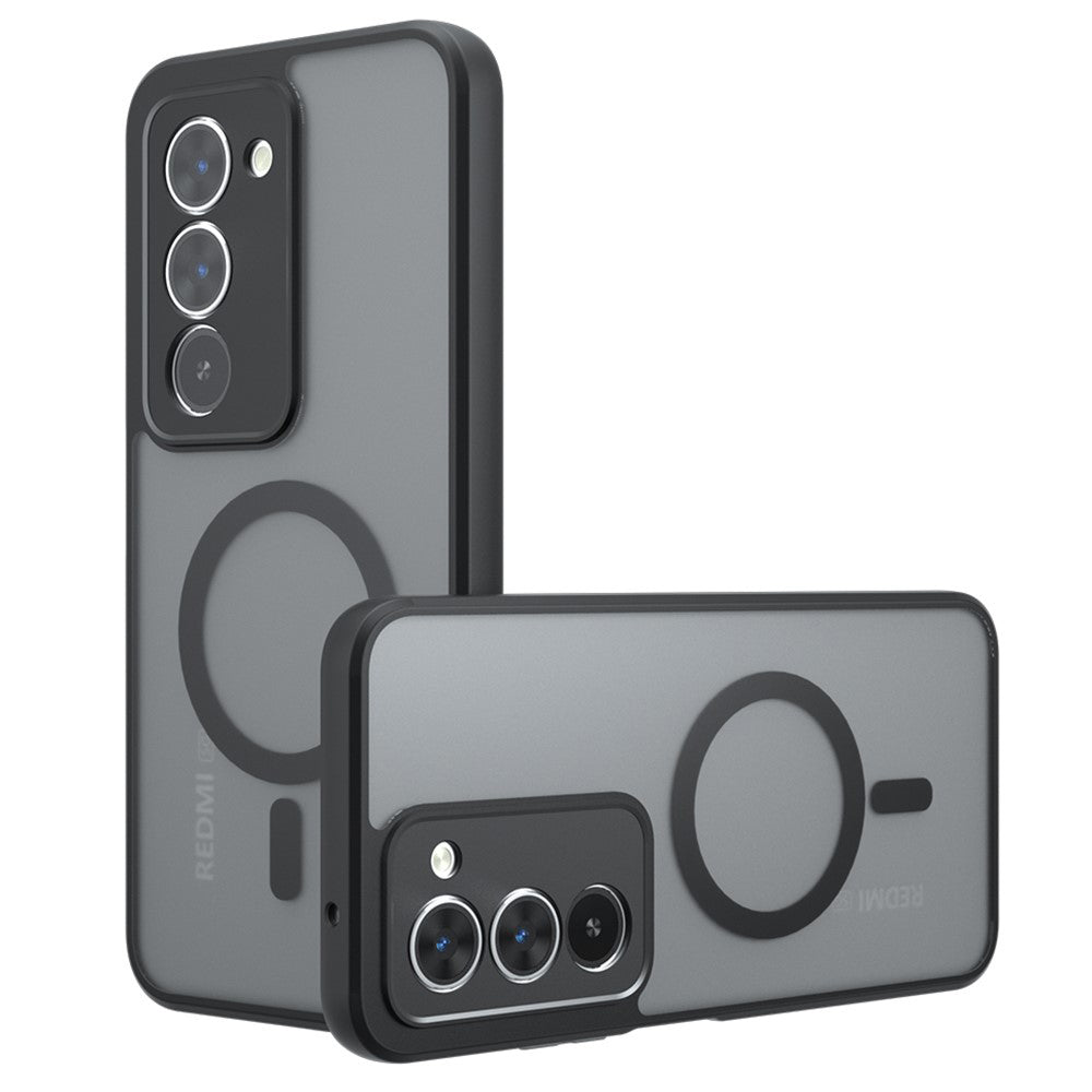 Funda MagSafe para Xiaomi Redmi 15 5G / 15 4G, Techsuit, PureFrost, Negra Satinada